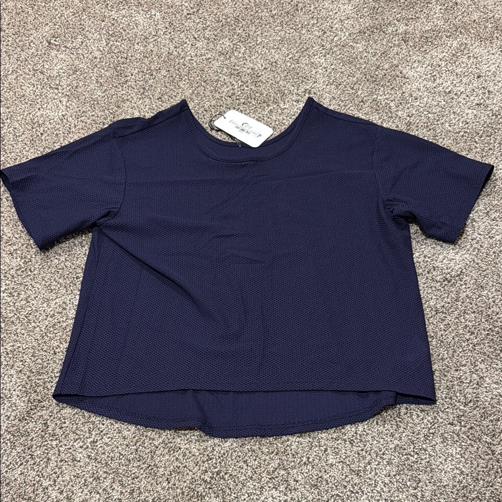 Zyia Navy Lattice T NWT Medium